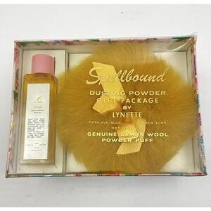Vintage Spellbound Dusting Powder Gift Set by Lynette with Lambswool Puff NOS